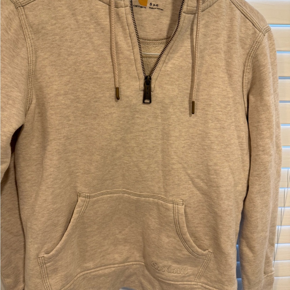 Carhartt Tan Half-Zip Sweatshirt